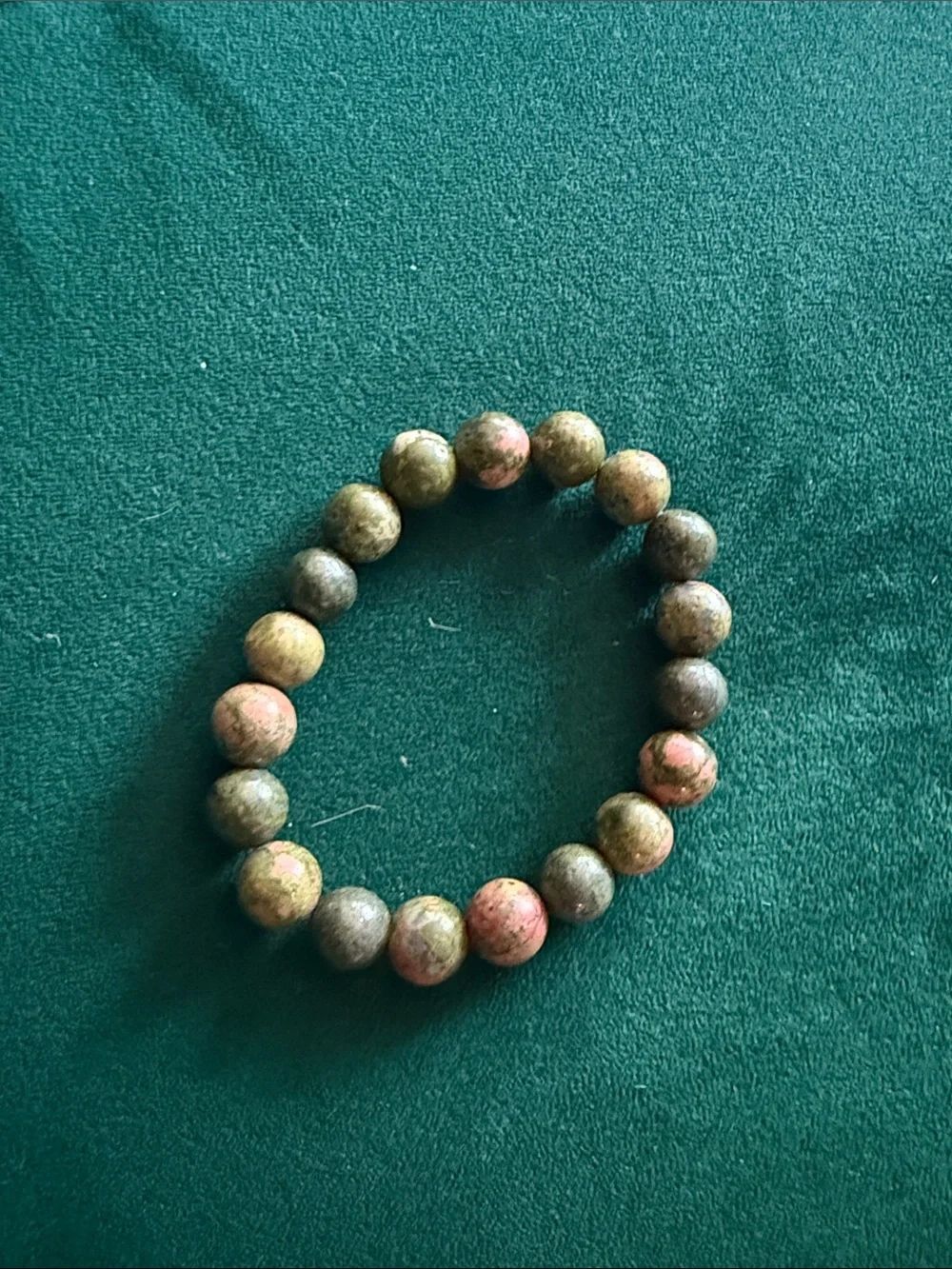 Natural Multicolor Stone Beaded Stretch Bracelet - Green Stretch Bracelet